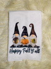 Load image into Gallery viewer, Gnomes Fall Super soft towel, Fall lovers towel, Fall, Fall decor, Fall kitchen towel, Fall Bathroom towel, Farm house Fall towel