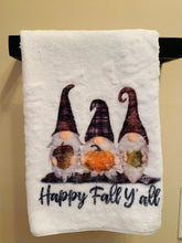 Load image into Gallery viewer, Gnomes Fall Super soft towel, Fall lovers towel, Fall, Fall decor, Fall kitchen towel, Fall Bathroom towel, Farm house Fall towel