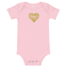 Load image into Gallery viewer, One, One Birthday, One Birthday Girl, First Birthday Baby short sleeve one piece