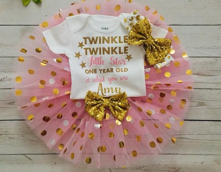 Twinkle twinkle little star/one birthday/birthday girl/one/first birth –  Elite designs Co22