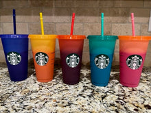 Load image into Gallery viewer, Starbucks Color changing Cold Cup 24oz / Cold Cup/Starbucks Reusable Cup 24oz/ Plain Starbucks Cup/ Starbucks Blank Cup/ Starbucks