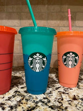 Load image into Gallery viewer, Starbucks Color changing Cold Cup 24oz / Cold Cup/Starbucks Reusable Cup 24oz/ Plain Starbucks Cup/ Starbucks Blank Cup/ Starbucks