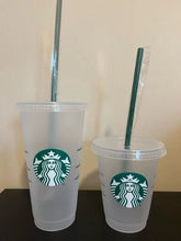 Load image into Gallery viewer, Starbucks clear Reusable Cup / Plain Starbucks Cup/ Starbucks Blank Cup/ Starbucks Cup/ Starbucks Tumbler/16oz cup/24oz cup