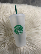 Load image into Gallery viewer, Black Starbucks Reusable Cup 24oz/ Plain Starbucks Cup/ Starbucks Blank Cup/ Starbucks Cup/ Starbucks Tumbler Black/Clear cup