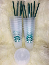 Load image into Gallery viewer, Clear or Black Starbucks Reusable Cup 24oz/ Plain Starbucks Cup/ Starbucks Blank Cup/ Starbucks Cup/ Starbucks Tumbler Black