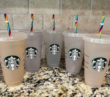 Load image into Gallery viewer, Starbucks Color changing Cold Cup 24oz / Cold Cup/Starbucks Reusable Cup 24oz/ Plain Starbucks Cup/ Starbucks Blank Cup/ Starbucks