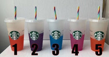 Load image into Gallery viewer, Starbucks Color changing Cold Cup 24oz / Cold Cup/Starbucks Reusable Cup 24oz/ Plain Starbucks Cup/ Starbucks Blank Cup/ Starbucks