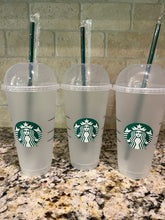 Load image into Gallery viewer, Starbucks 24oz transparent reusable Cup / Plain Starbucks Cup/ Starbucks Blank Cup/ Starbucks Cup/ Starbucks Tumbler/24oz cold tumbler