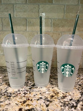 Load image into Gallery viewer, Starbucks 24oz transparent reusable Cup / Plain Starbucks Cup/ Starbucks Blank Cup/ Starbucks Cup/ Starbucks Tumbler/24oz cold tumbler
