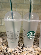 Load image into Gallery viewer, Starbucks 24oz transparent reusable Cup / Plain Starbucks Cup/ Starbucks Blank Cup/ Starbucks Cup/ Starbucks Tumbler/24oz cold tumbler