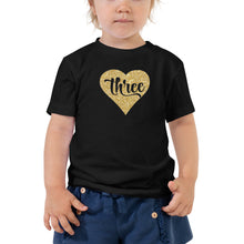 Load image into Gallery viewer, Three Birthday Toddler Short Sleeve Tee