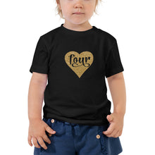 Load image into Gallery viewer, Four Birthday Toddler Short Sleeve Tee