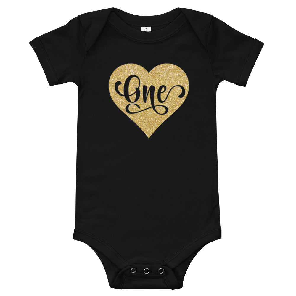 First Birthday Baby bodysuit ,One