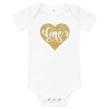 Load image into Gallery viewer, First Birthday Baby bodysuit ,One
