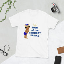 Load image into Gallery viewer, Mom of the Birthday prince,  Mom Baby shower T-shirt, Mom of the Prince
