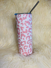 Load image into Gallery viewer, Leopard Cheetah 20oz Tumbler, Tumbler gift, Girls Tumbler, Cheetah skinny Tumbler, Funny tumbler, Dabble insulated tumbler
