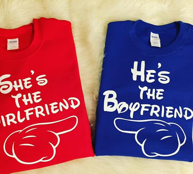 Boyfriend Girlfriend T-shirts/ Boyfriend/Girlfriend/Matching T-shirts