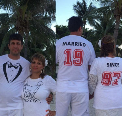 Wedding Anniversary/ Wedding/ Husband and Wife T-shirts/ Couple T-shirts/ Family Anniversary