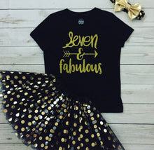 Load image into Gallery viewer, Seven Birthday Girl, Seven Birthday, Birthday Girl outfit,Seven, Birthday princess
