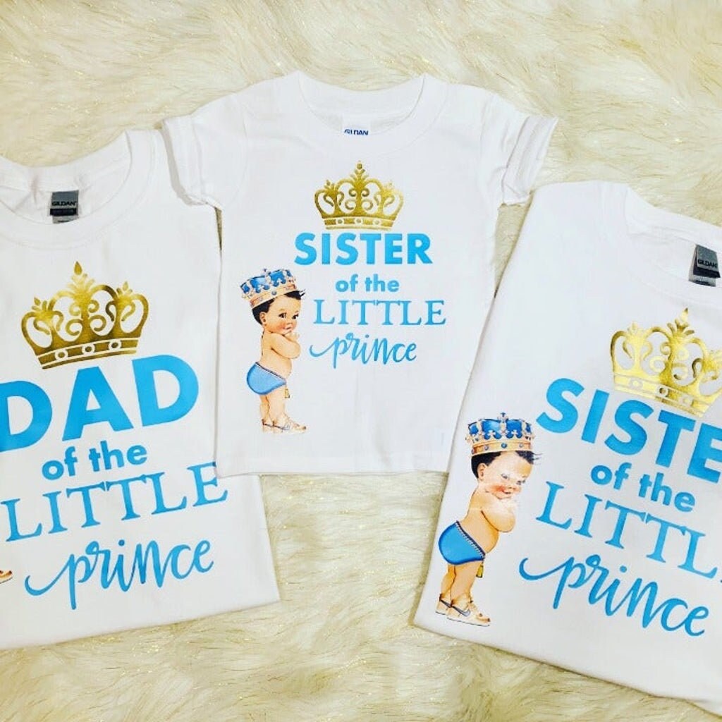 Mom of the Birthday prince/ Mom baby shower/ Mom baby shower T-shirt/ Birthday prince/Prince baby shower/Sister of the prince/Brother prince