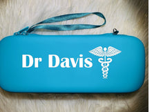 Load image into Gallery viewer, Personalized Stethoscope Case with Handle/Personalized Stethoscope/Stethoscope Gift/Doctor Gift/RN Gift/Nurse Practitioner  gift
