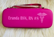 Load image into Gallery viewer, Personalized Stethoscope Case with Handle/Personalized Stethoscope/Stethoscope Gift/Doctor Gift/RN Gift/Nurse Practitioner gift
