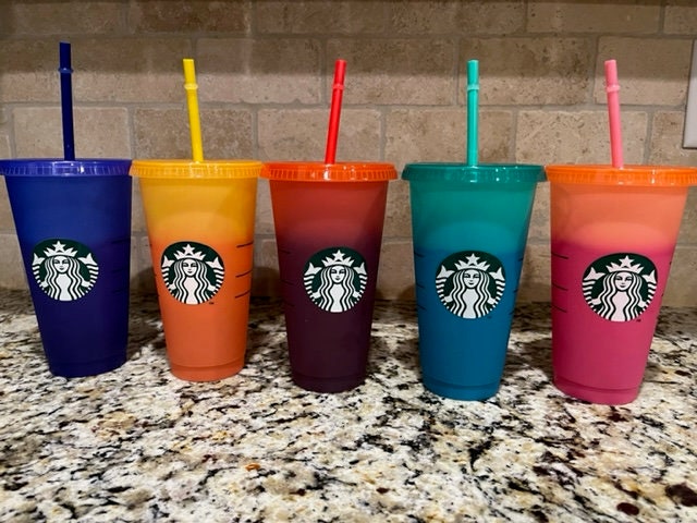 Starbucks Color changing Cold Cup 24oz / Cold Cup/Starbucks Reusable Cup  24oz/ Plain Starbucks Cup/ Starbucks Blank Cup/ Starbucks