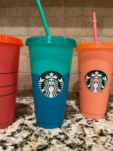 Load image into Gallery viewer, Starbucks Color changing Cold Cup  24oz / Cold Cup/Starbucks Reusable Cup 24oz/ Plain Starbucks Cup/ Starbucks Blank Cup/ Starbucks
