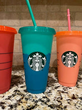 Load image into Gallery viewer, Starbucks Color changing Cold Cup 24oz / Cold Cup/Starbucks Reusable Cup 24oz/ Plain Starbucks Cup/ Starbucks Blank Cup/ Starbucks
