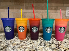 Load image into Gallery viewer, Starbucks Color changing Cold Cup  24oz / Cold Cup/Starbucks Reusable Cup 24oz/ Plain Starbucks Cup/ Starbucks Blank Cup/ Starbucks
