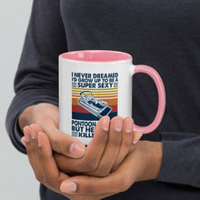 Load image into Gallery viewer, Pontoon Captain Mug with Color Inside/Pontoon gift/Pontoon Captain /Pontoon Captain gift
