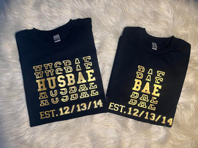 Wedding Anniversary/ Wedding/ Husband and Wife T-shirts/ Couple T-shirts/ Family Anniversary