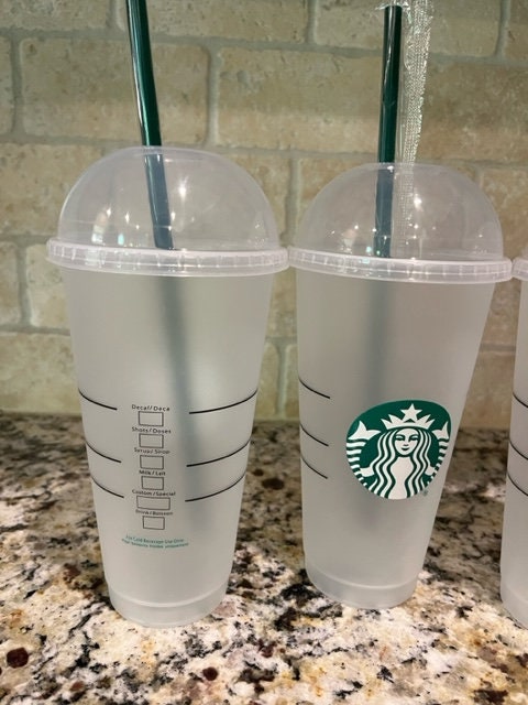 Starbucks 24oz transparent reusable Cup / Plain Starbucks Cup/ Starbuc   Elite designs Co22