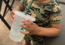 Load image into Gallery viewer, Kids Starbucks Cup/16oz Mini Starbucks Cup/Mini cold cup/ Toddler Starbucks cup/Starbucks kids party
