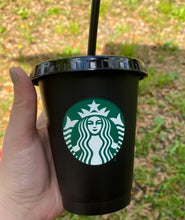 Load image into Gallery viewer, Starbucks black or clear Reusable Cup 16oz/ Plain Starbucks Cup/ Starbucks Blank Cup/ Starbucks Cup/ Starbucks Tumbler
